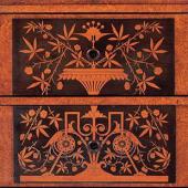 Рокфеллеровский дубовый складной столик с зеркалом, для утреннего туалета (фас) Рокфеллеровский дубовый складной столик с зеркалом, для утреннего туалета (фас)